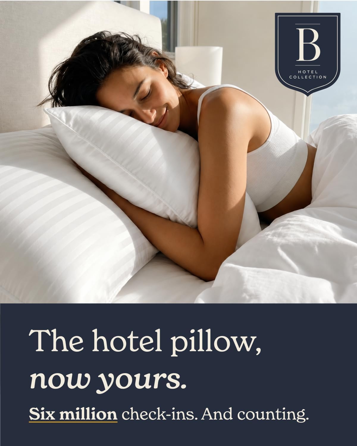 Beckham Hotel Collection Bed Pillows King Size Set of 2 | Down Alternative Pillow for Back, Stomach or Side Sleepers