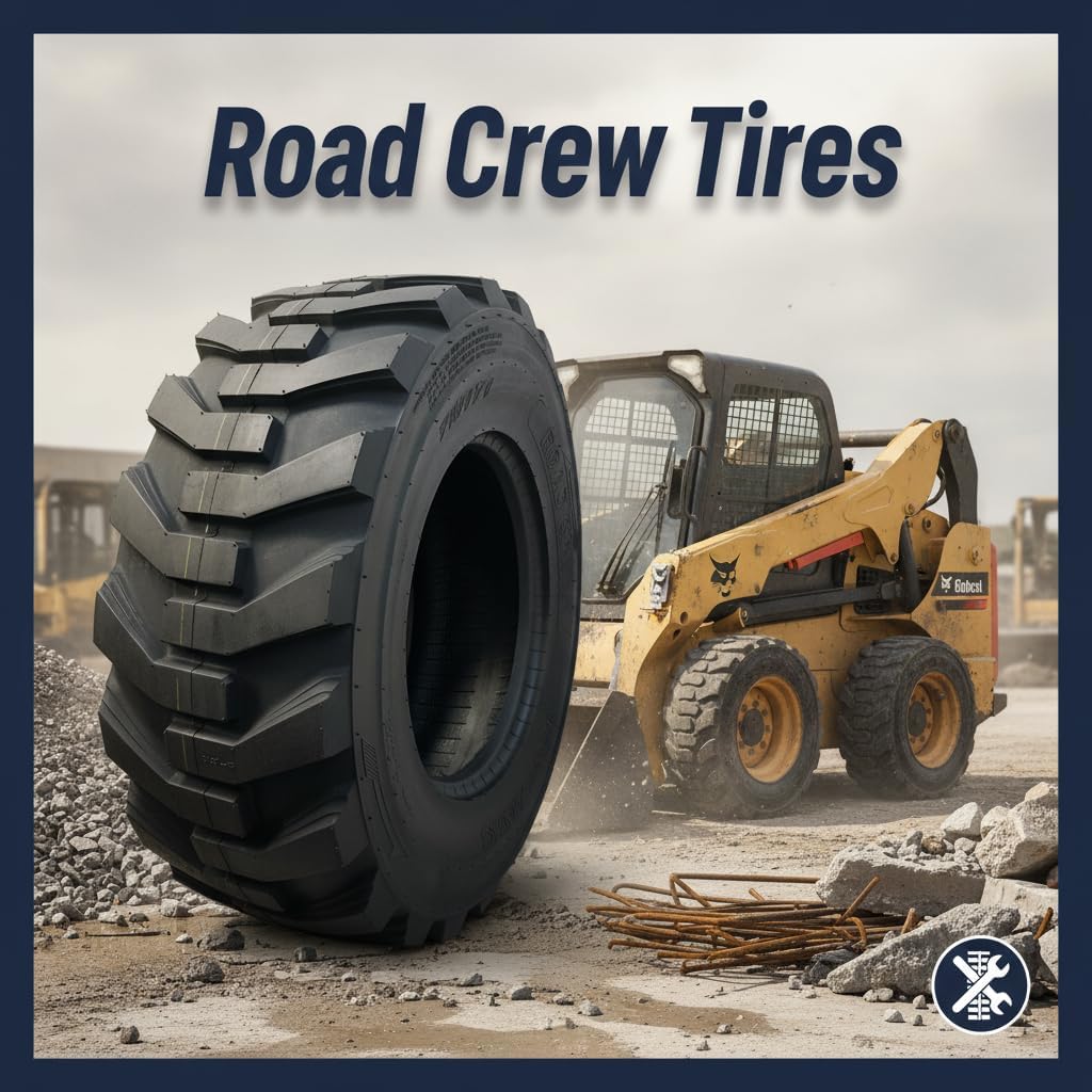 12-16.5 Road Crew TW171 14 PLY (1-Tire) Skid Steer Tires for Bobcat NHS HD 12x16.5