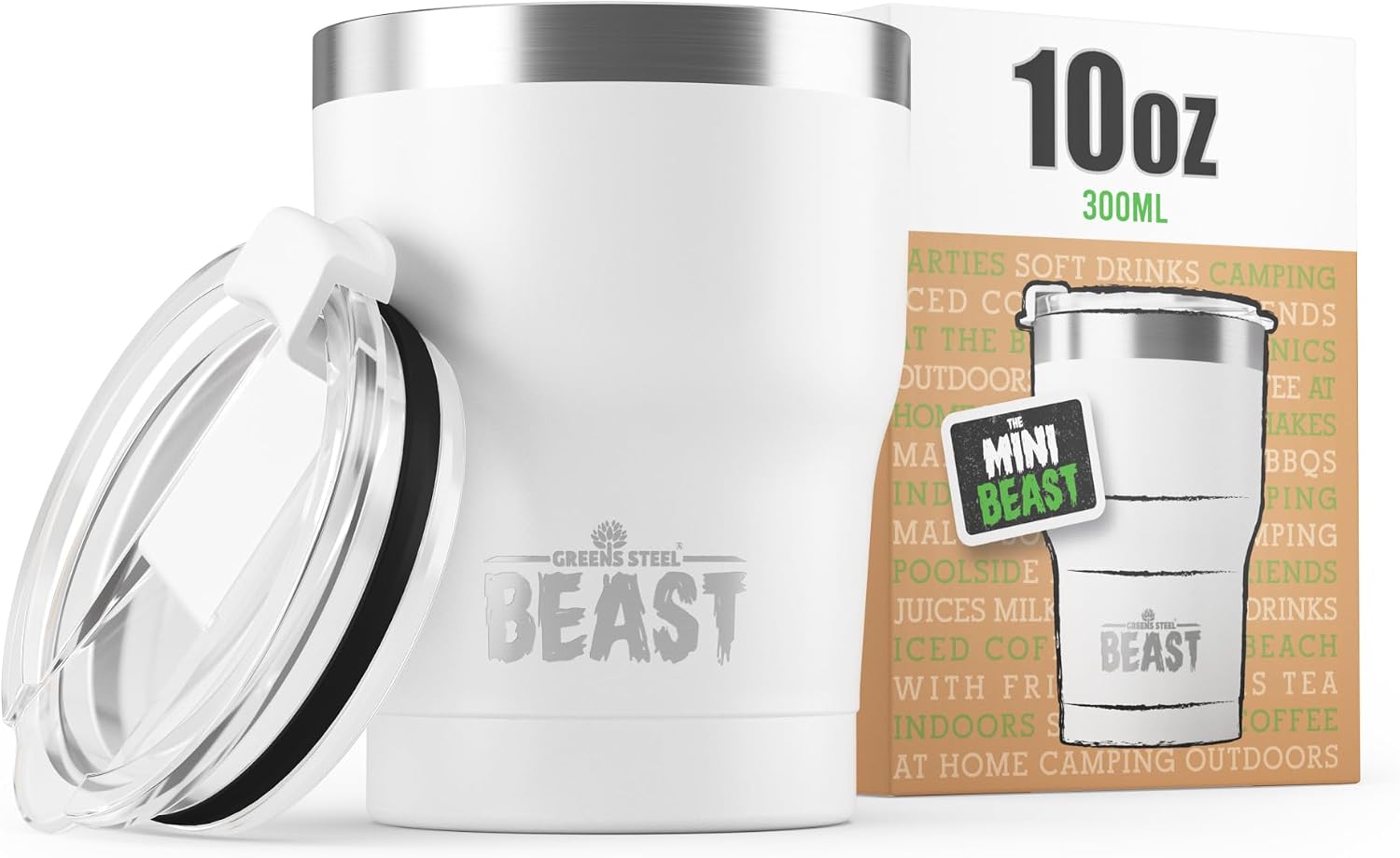 Beast 30 oz Tumbler Stainless Steel Vacuum Insulated Coffee Ice Cup Double Wall Travel Flask (Cupcake Pink)
