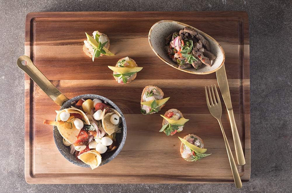 Butcher Block - Organic Bamboo Cutting Board w/Juice Groove - 17x13x1.5" -Butcher Block Cutting Board - Premium Quality and Professional Design - Bamboo Chopping Block