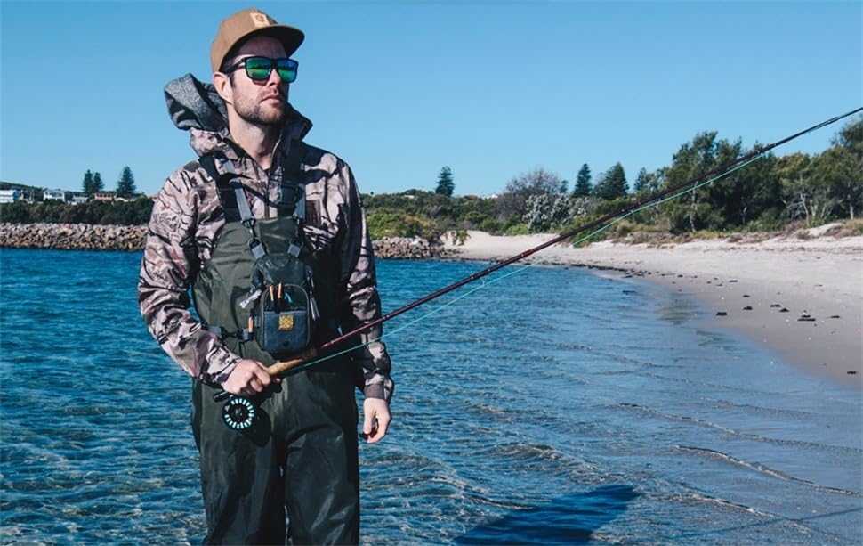 M MAXIMUMCATCH Maxcatch Fly Fishing Chest Bag Lightweight Chest Pack Fly Fishing Pouch