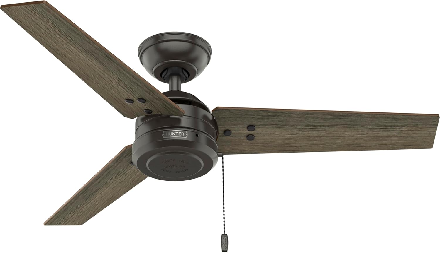 Hunter Cassius, Outdoor or Indoor, Ceiling Fan, 44 inch, Matte Black