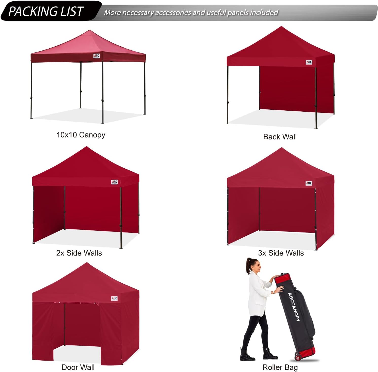 ABCCANOPY Heavy Duty Easy Pop up Canopy Tent with Sidewalls 10x20, Turquoise