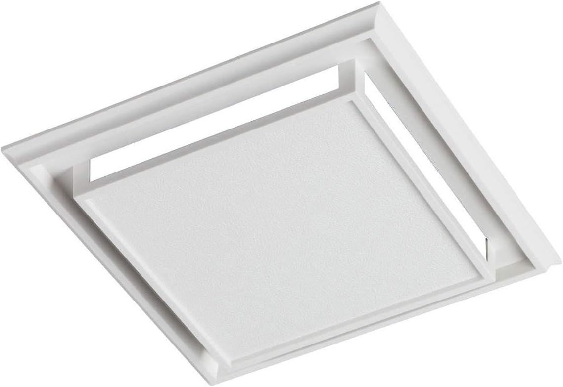 Broan 682 Bathroom Ventilation Fan with Charcoal Filter and White Plastic-Grille