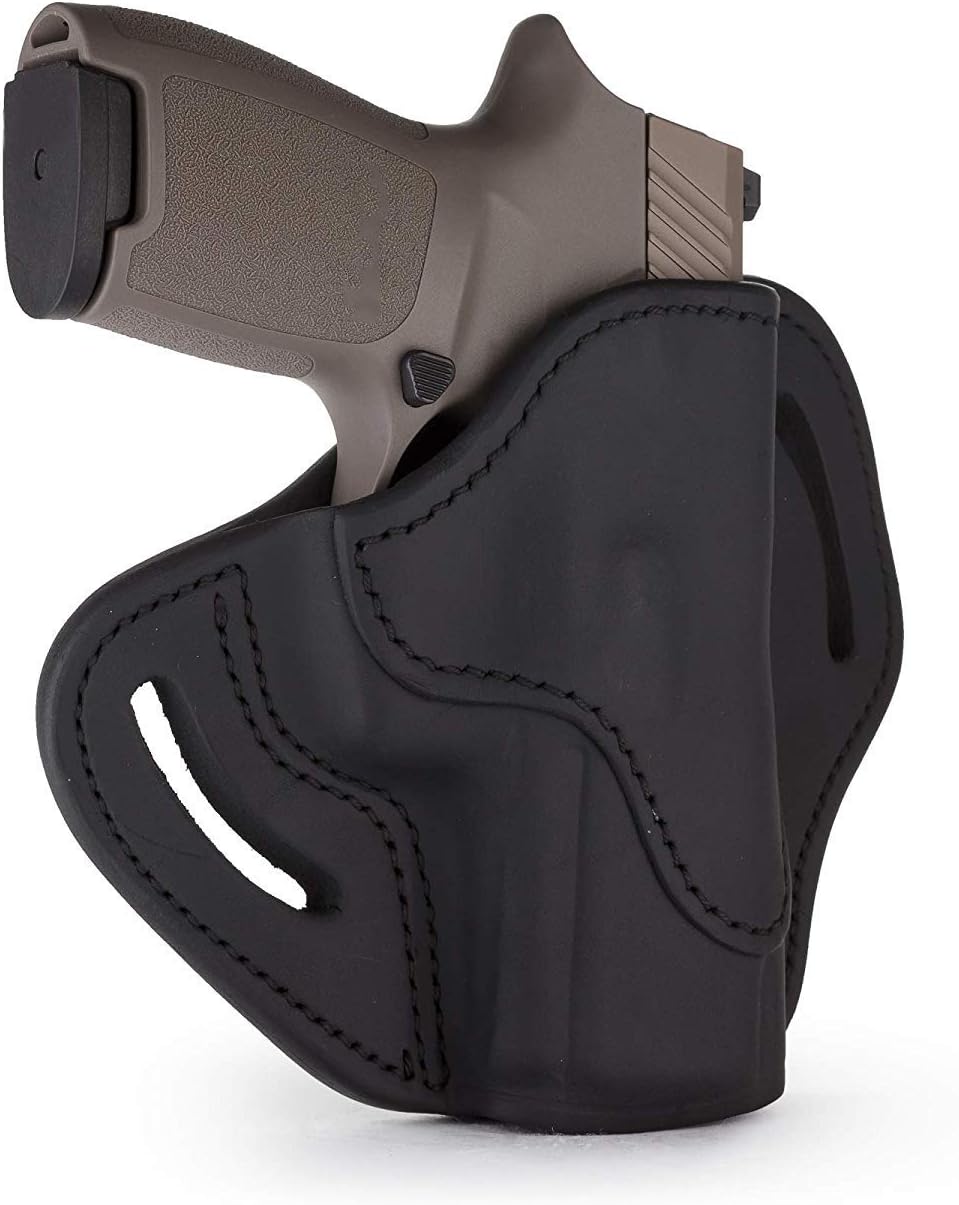 1791 Gunleather Holster Fits P320c, P229, H&K VP9, CZ P10C, Walther PDP | Right-handed OWB leather gun holster also fits CZ P10S, FN 509, H&K P2000, VP9SK, P30, Sig M18, Glock 45, Beretta PX4 Storm