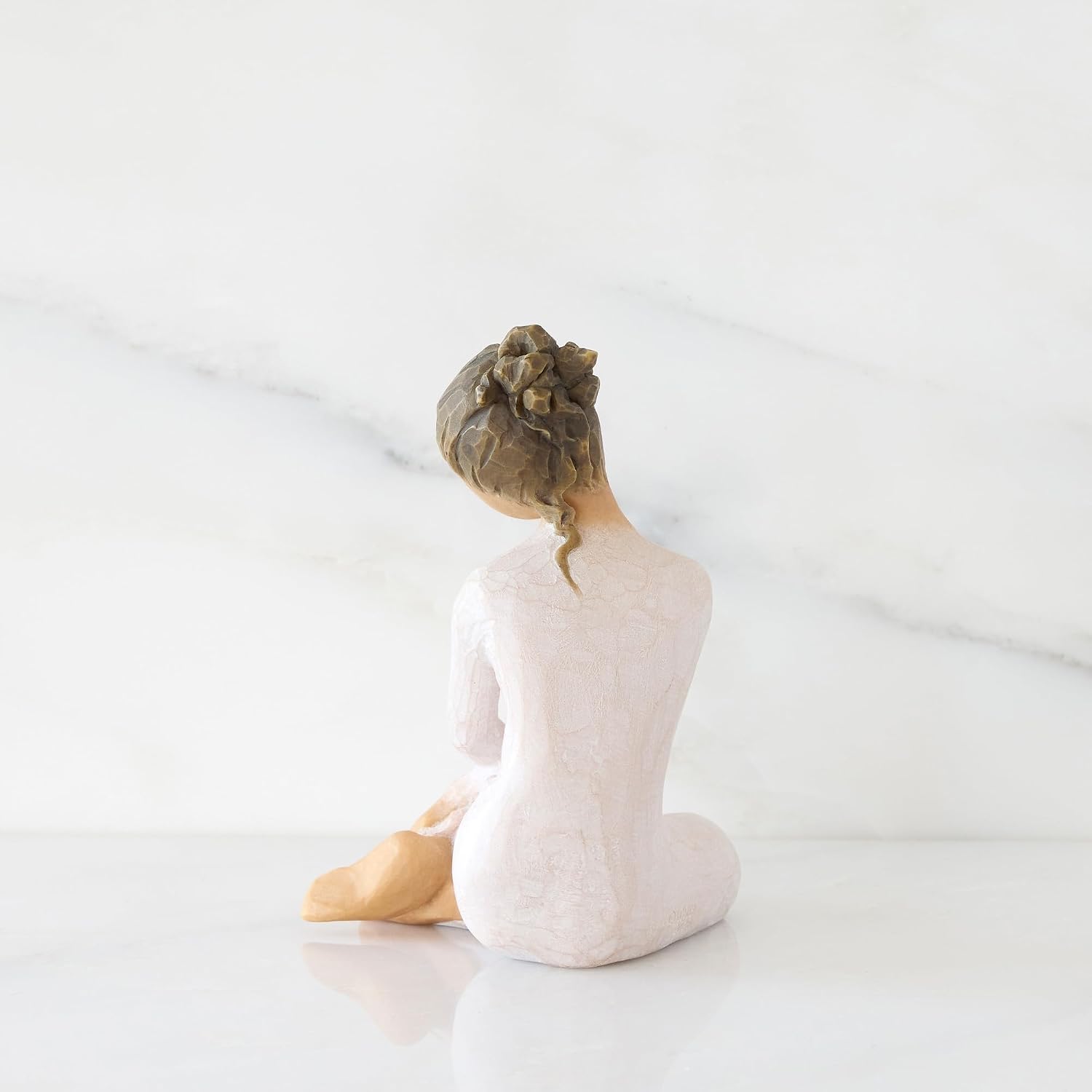 Willow Tree Quietly, Sculpted Hand-Painted Figure | Cast from a Susan Lordi Original Carving, Gift Offering Comfort, Peace, Support and Inner Strength, Includes Enclosure Card