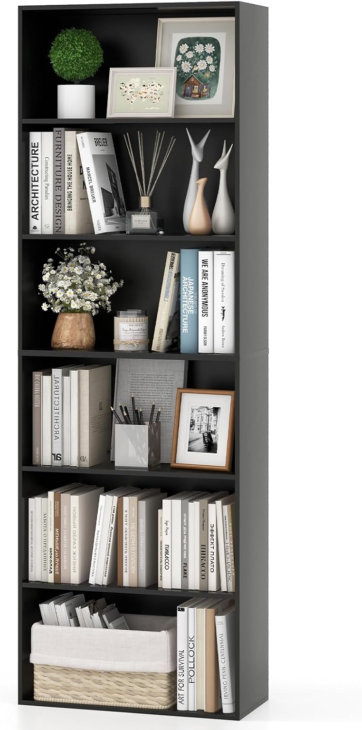 Giantex 8-Cube Bookcase, 3-Tier Cubby Bookshelf, Horizontal Vertical Display Rack with Anti-Tipping Kits, Modern Storage Organizer Shelf Unit for Bedroom, Living Room, Study (Natural, 8-Cube)