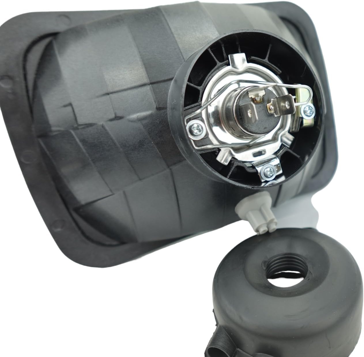 H&A Motorsports H6054 7"x6" Chrome Housing Diamond Cut Headlights Replacement Glass H4 7x6
