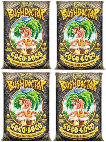 FoxFarm Bush Doctor Coco Loco Potting Mix, 2cu ft - Extends Your Watering Schedule, Triple-Washed to Reduce Salt Content - Perfect for Cultivating Vigorous Plants