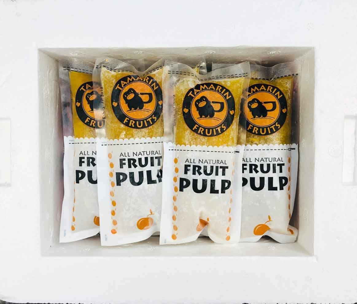 Tamarin Fruits All Natural Frozen Fruit Pulp perfect for Juicing, Cocktails, Smoothies, Desserts, and Baking, No Sugar Added, Gluten Free with No Preservatives, (Yellow Dragon fruit, 4lbs)