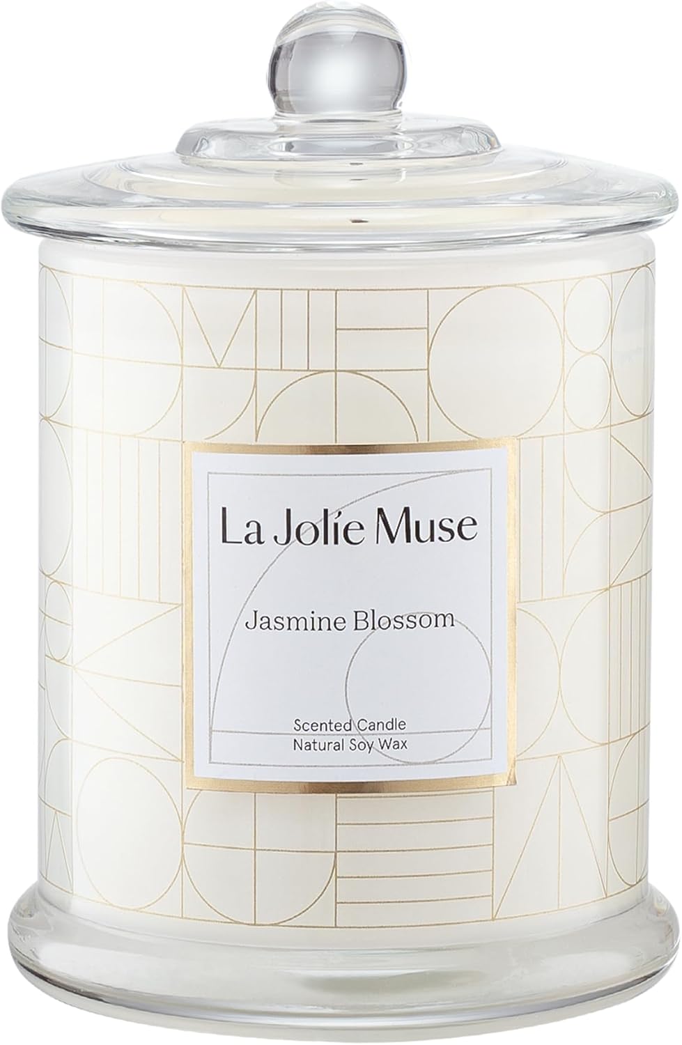 LA JOLIE MUSE Jasmine Floral Scented Candles for Home, Natural Soy 70 Hrs | Luxury White Jar Candle, Clean Non Toxic, Decorative Candle for Candle Warmer, Gifts for Women & Mom, Floral Engaged Candles