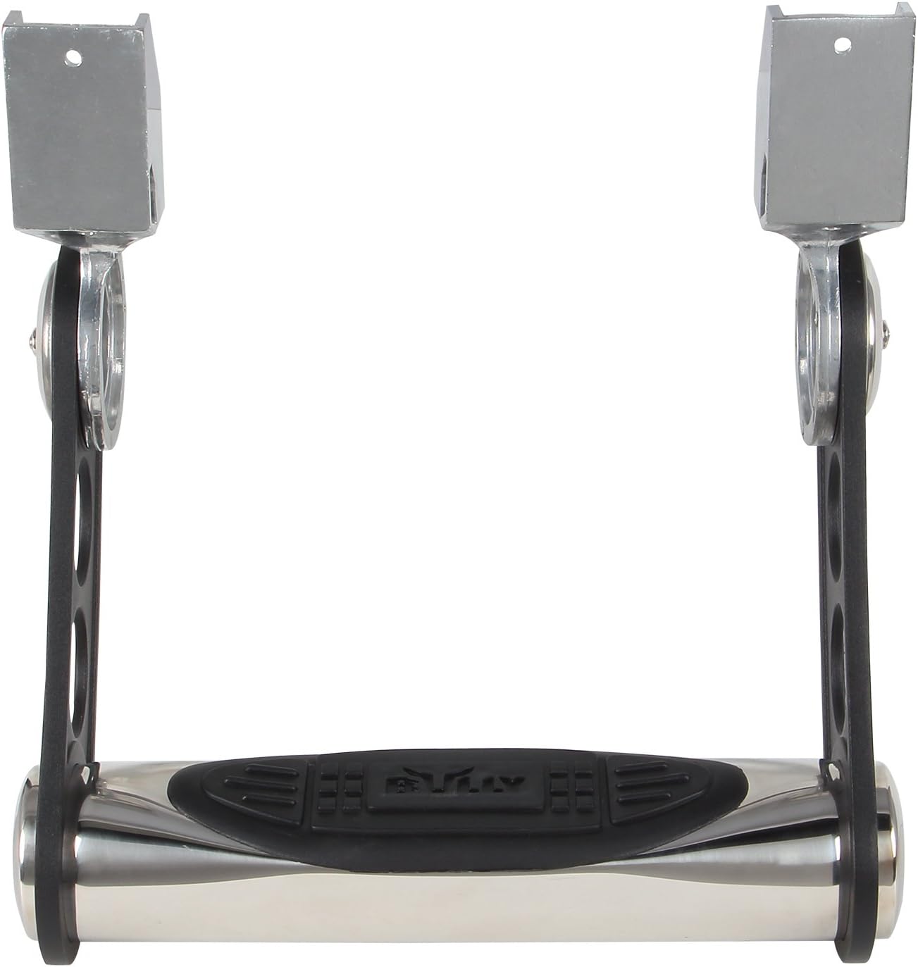 Bully AS-800 Universal Stainless Steel Tube Hoop Step Bar with Black Powder Coated Arms | Universal fit truck and SUV side step bar with polished