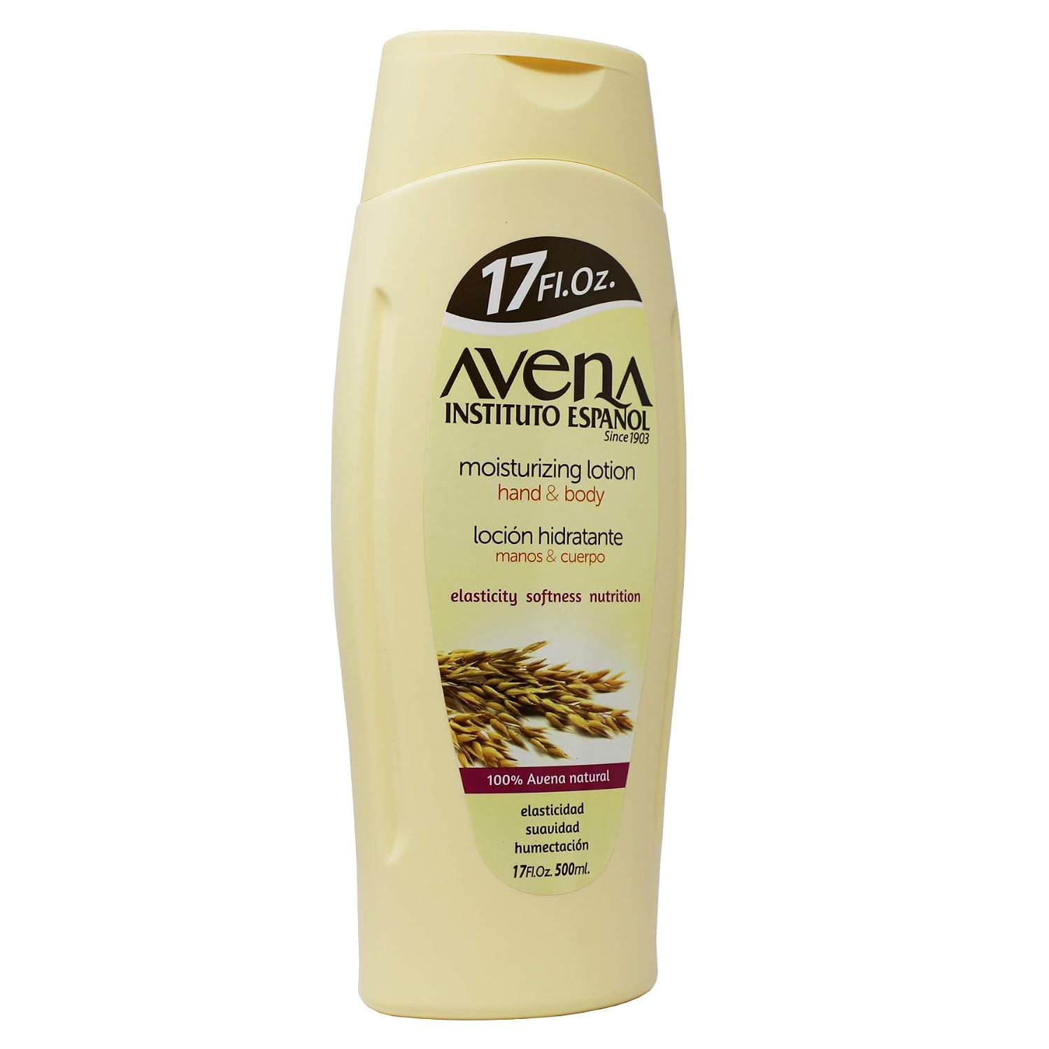 Avena Instituto Espanol Moisturizing Hand and Body Lotion, Helps Moisture Soften and Nourish your skin, 2-pack Of 17 FL Oz, 2 Bottles