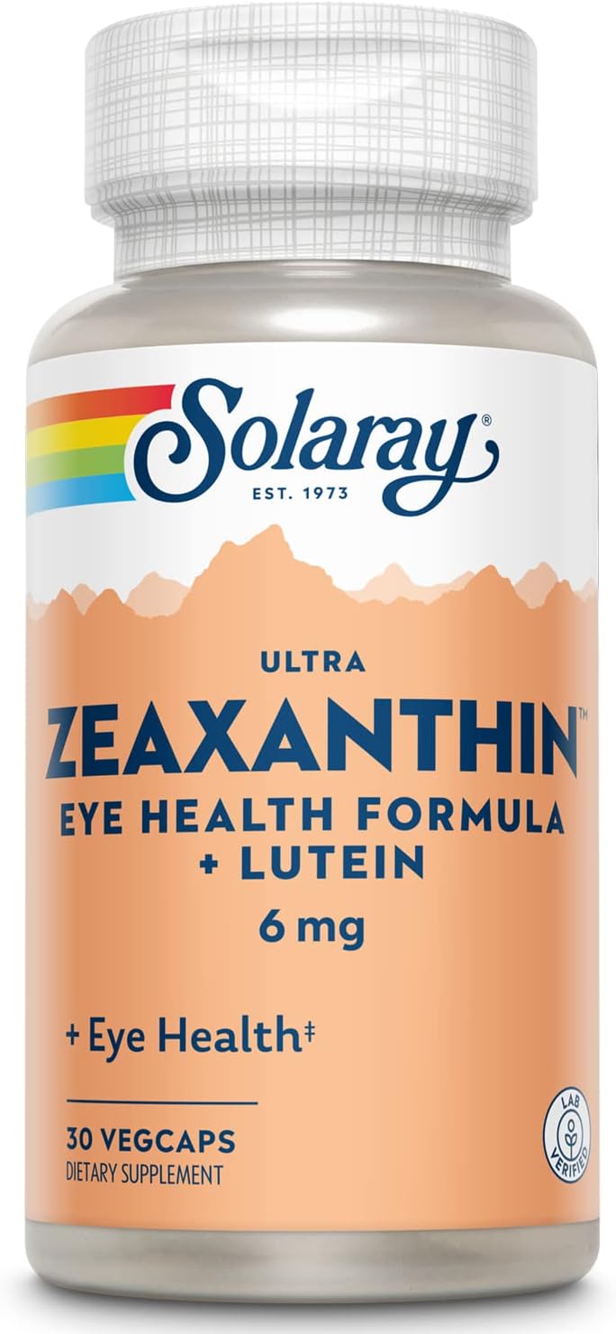 SOLARAY Ultra Zeaxanthin 6 mg, 30 Capsules | Eye & Macular Health Support, Zeaxanthin, Lutein, Bilberry & Blueberry, 30 Servings, Lab Verified