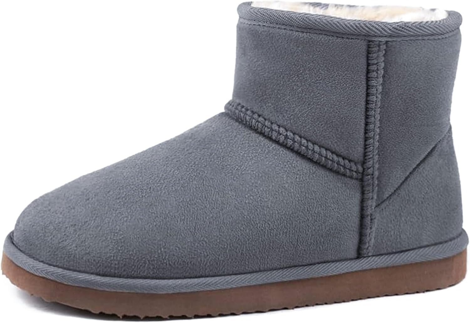 Zizor Women's Cozy Short Bootie Slippers, Winter Warm Hard Bottom House Shoes with Fuzzy Lining