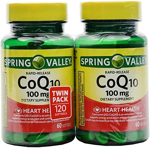 Spring Valley Co Q-10 100mg Heart Health Supplement, 120 Softgels