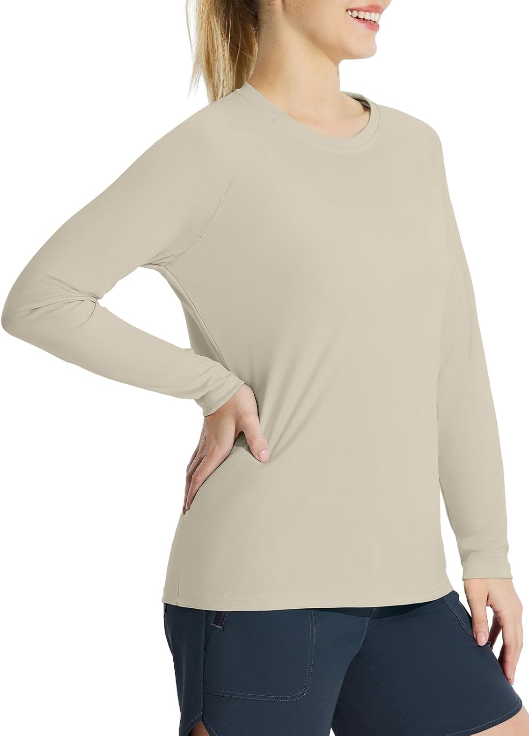 baleaf Women's UPF 50+ Sun Shirts Long Sleeve Stretchy Quick Dry | Lightweight, Rash Guard, UPF 50+ Sun Protection, Breathable Comfort material for Hking Workout, Excellent for hot weather
