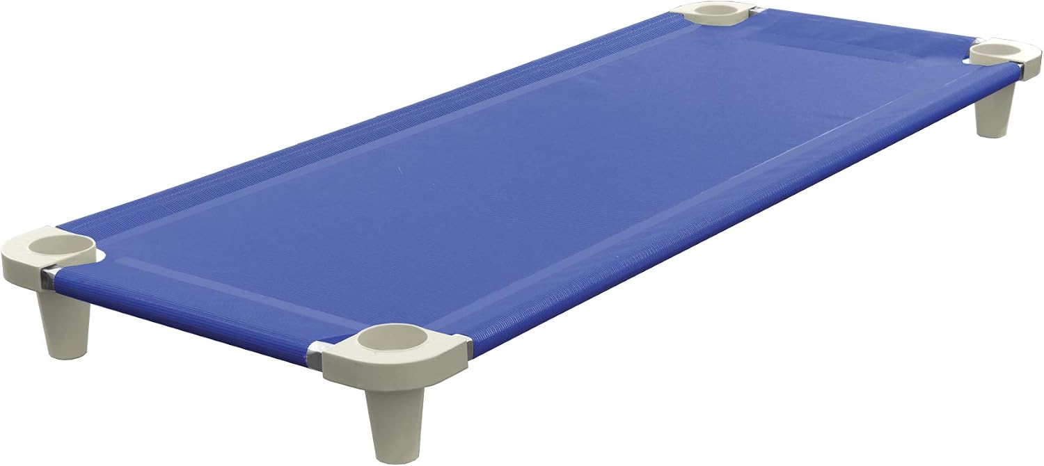 Acrimet Toddler Cot Bed for Kids, Travel, Day Care, 52" x 21", Blue, 1 Pack