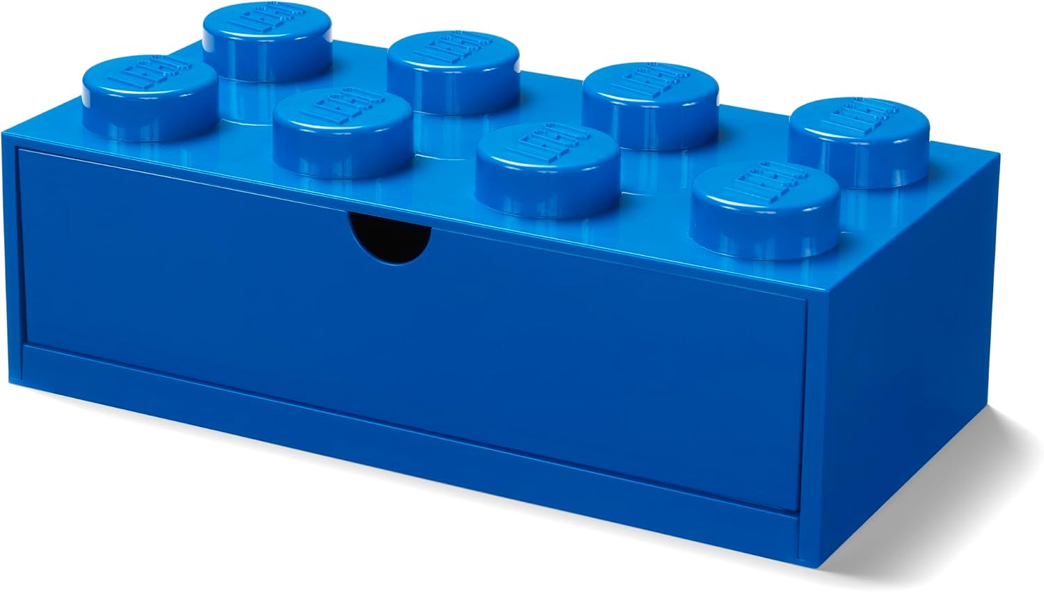 Room Copenhagen Lego Storage Brick 8 Desk Drawer, 8-Stud Stackable Tabletop Storage Box, 12.4 x 6.2 x 4.4 in