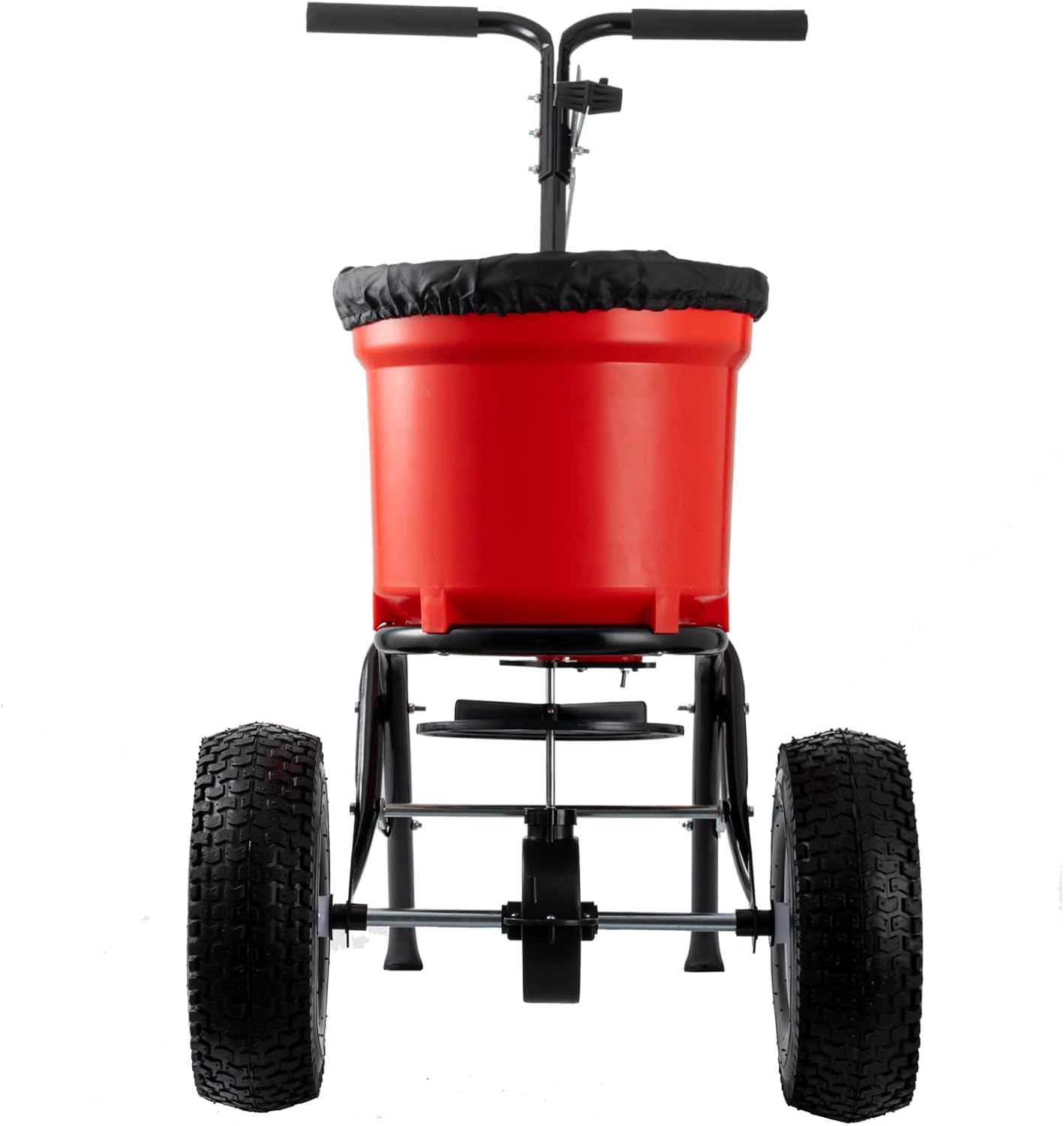 90 LB Broadcast Spreader Walk Behind, Lawn Fertilizer Spreader with 12.5" Pneumatic Wheels, Push Grass Seed Spreader for Lawn Care, Garden