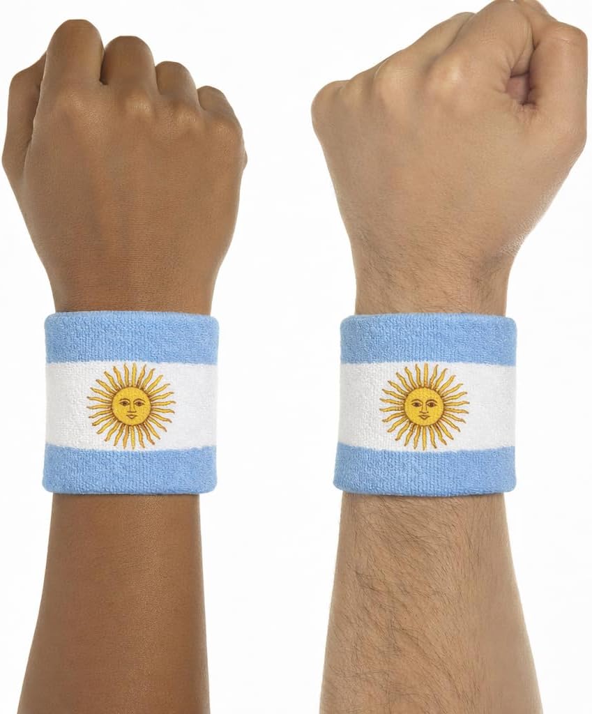 Suddora Country Headband & Wristbands Set (Includes 2 Wrist & 1 Head Sweatband), Highly Moisture Wicking