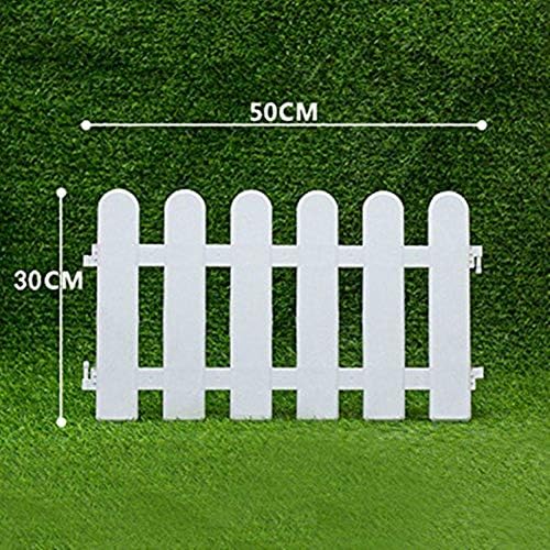 4 pcs 11.8x19.7inch White Plastic Picket Fence Christmas Xmas Tree Wedding Party Decoration Indoor Garden Border and Dog Cat Christmas Tree