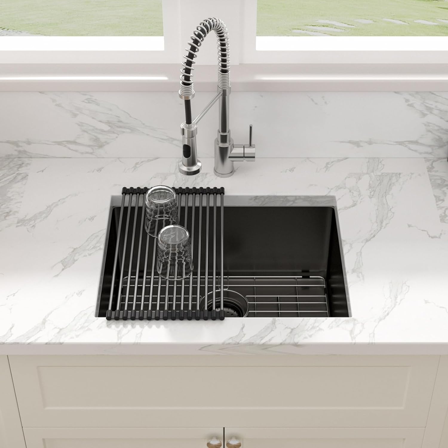 Sarlai 21 Inch Undermount Laundry Sink 21x18x12 Inch Undermount Laundry Utility Sink Deep Single Bowl 16 Gauge Stainless Steel Laundry Tub Sinks