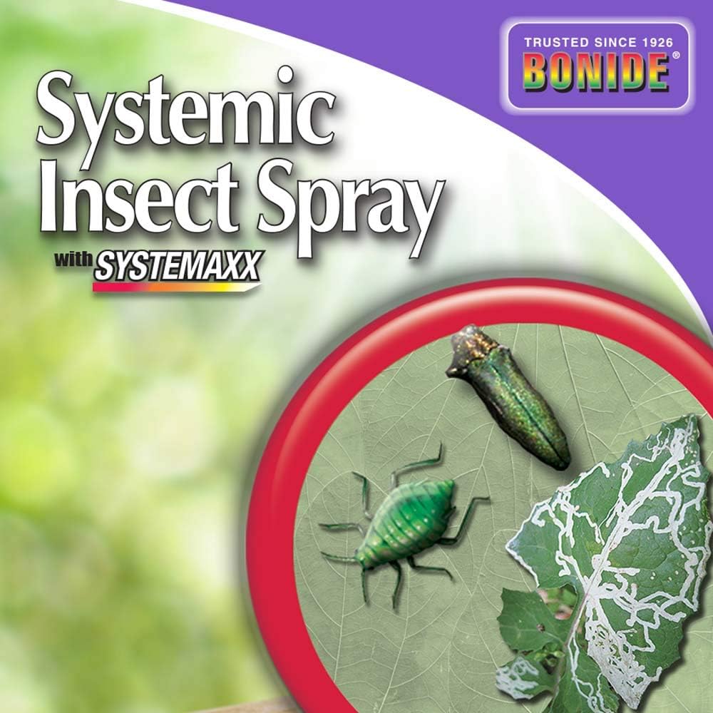 Bonide Systemic Insect Spray with Systemaxx, 32 oz | Ready-to-Spray Insecticide Kills Insects and Prevents New Infestations