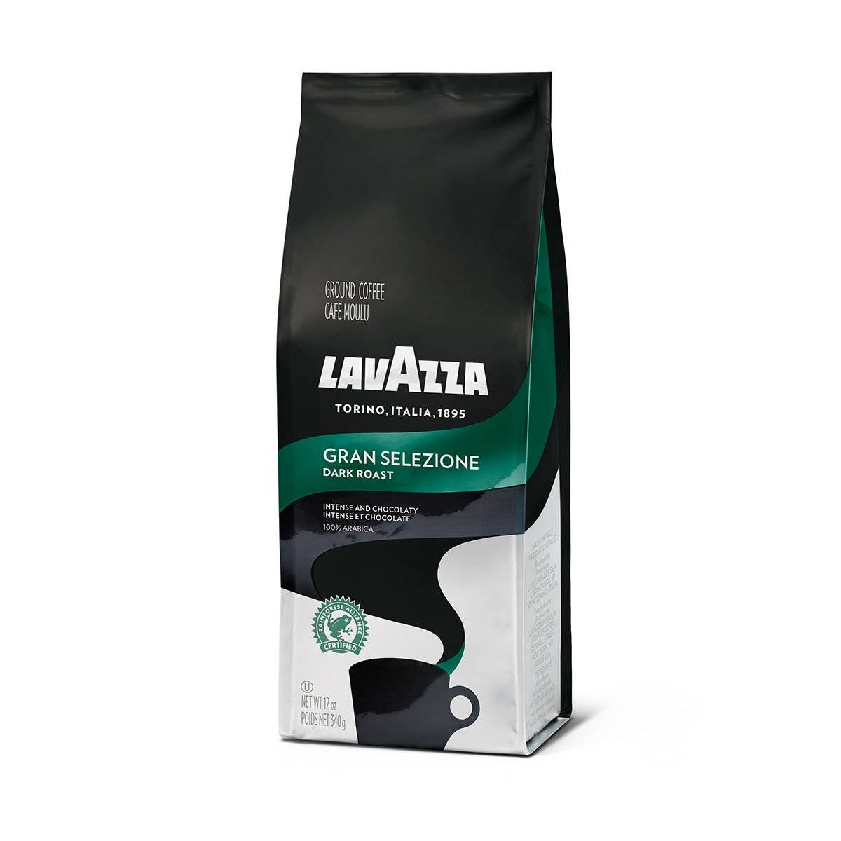 Lavazza Italian Roast Ground Coffee 12oz Bag, Extra Dark Roast (Pack of 1) - Package May Vary