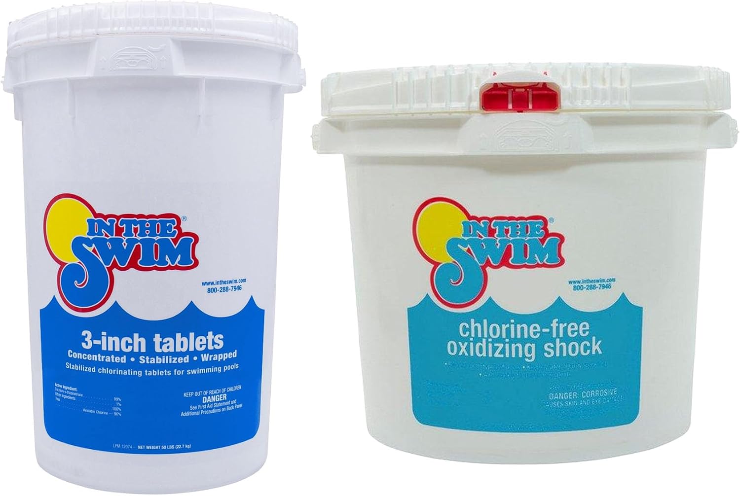 In The Swim Chlorine-Free Pool Shock - 24 x 1 Pound Bags | Quick Dissolving, Fast-Acting, Shock-Oxidizer for Swimming Pools, Spas, and Salt Chlorinated Pools Compatible