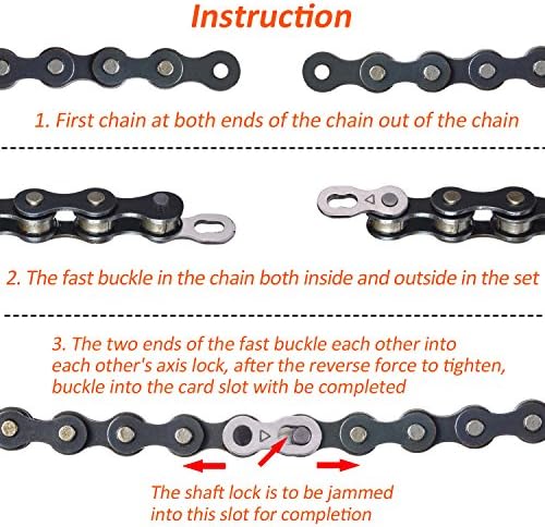 8 Pairs Bicycle Missing Link for 6, 7, 8, 9, 10 Speed Chain Master Link for Bicycle Chain Reusable Bike Parts, Silver