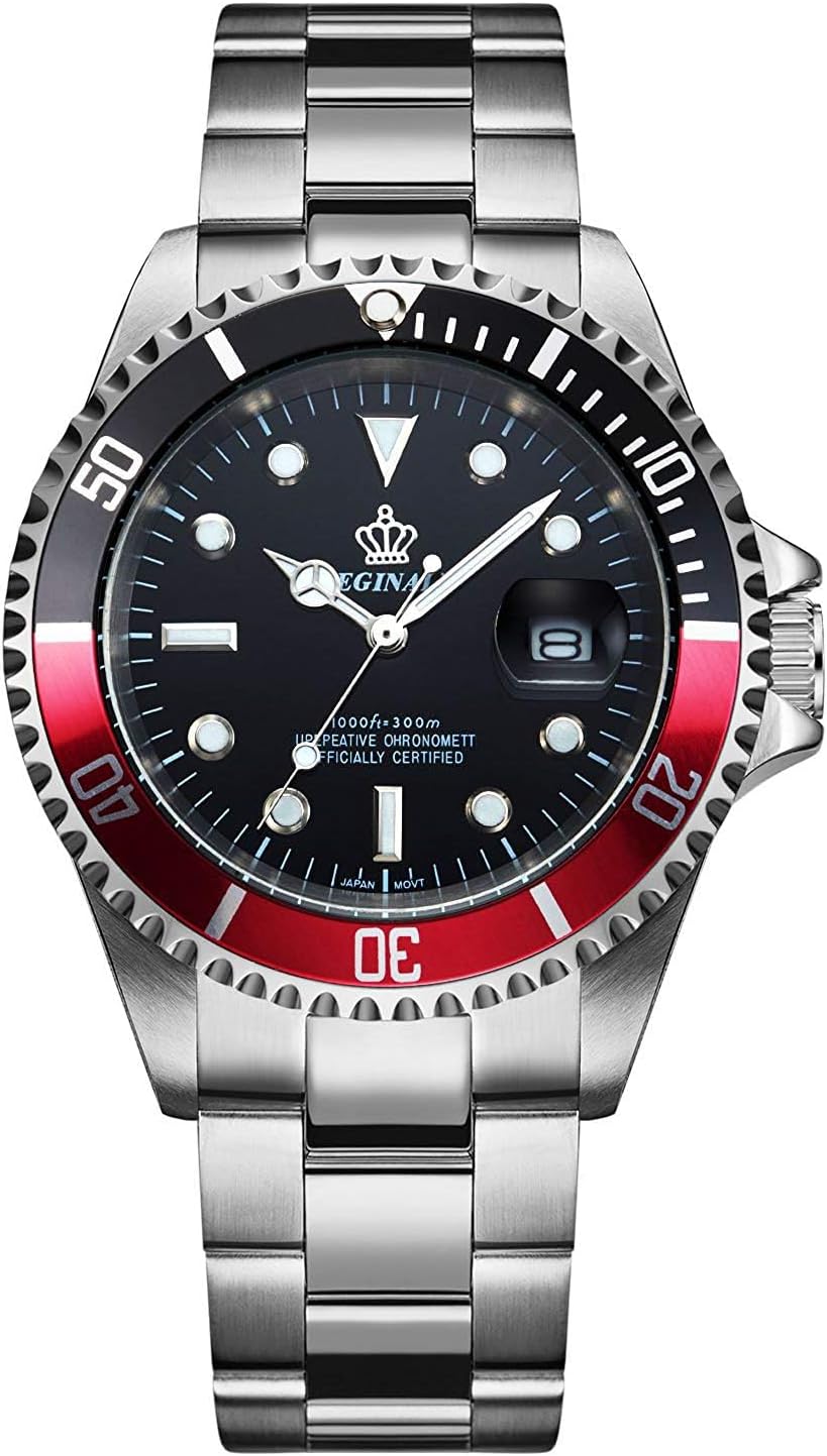 Reginald Men's Diver-Inspired Quartz Watch Sapphire Crystal 40mm