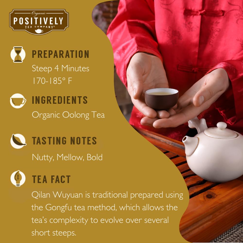 Organic Positively Tea Company, Yerba Mate Tea, (Unsmoked) Loose Leaf, 16 Ounce