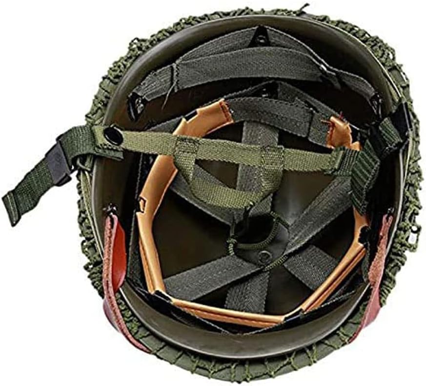Perfect WW2 US Army M1 Green Helmet Replica with Net/Canvas Chin Strap DIY Painting
