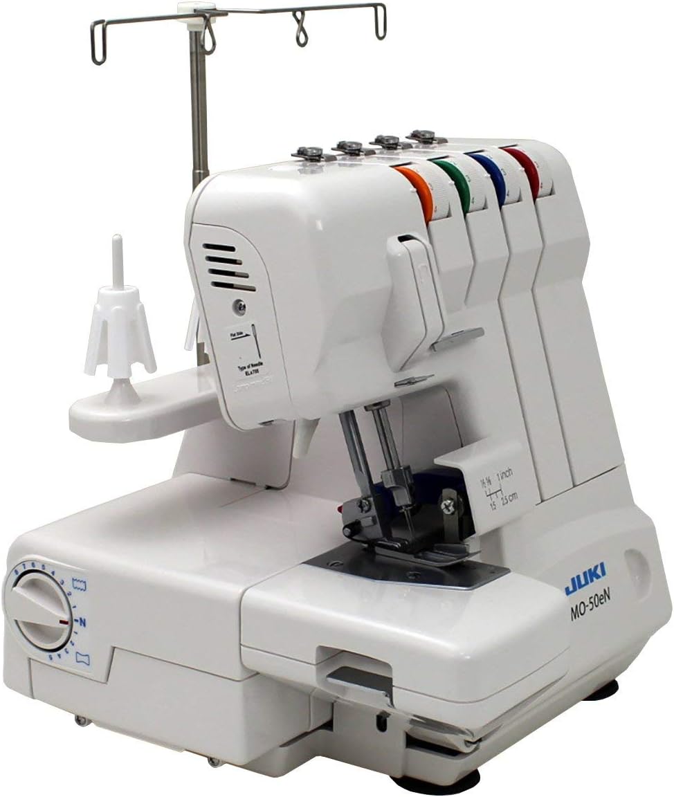 Juki, MO-50E, 3 or 4 Thread Serger, Lay In Tensions, Adjustable Differential Feed, Built In Rolled Hem, Automatic Lower Looper Threader