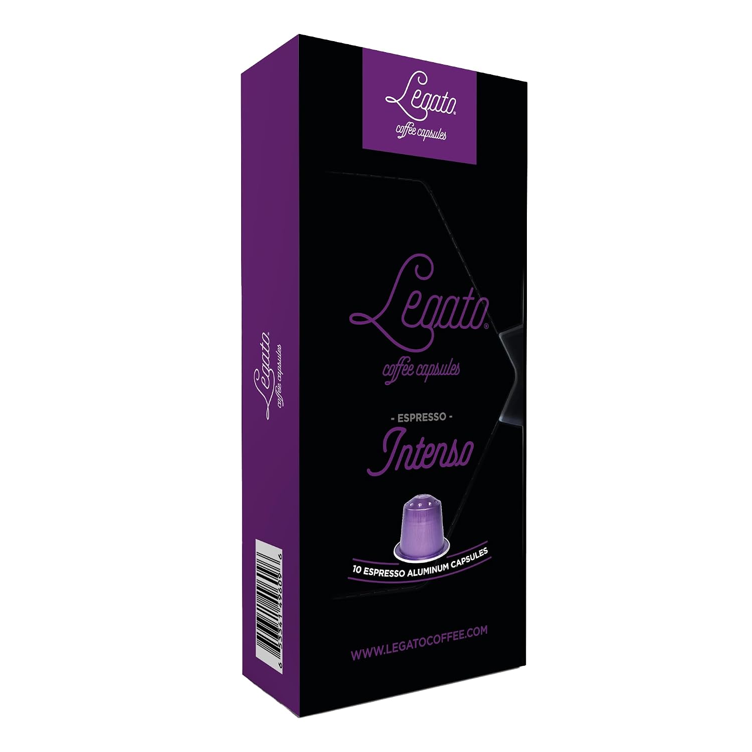 Legato Espresso Capsules - 10/100 count - Single-Serve Coffee Pods - Compatible with Nespresso OriginalLine Machine - Cafe-style Coffee at Home (100, Hazelnut Strength 5)