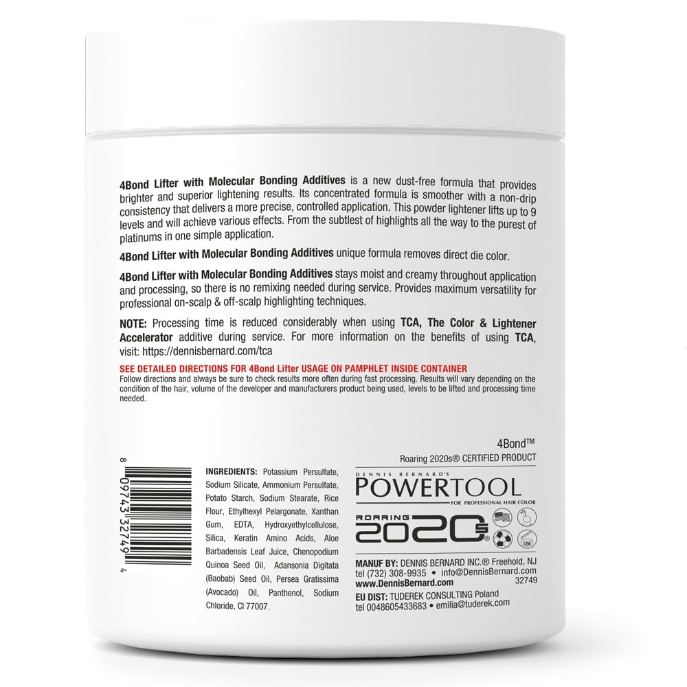 4BOND Premium Hair Bleach Powder Lightener | Blue Based Lightener | Up To 9 Levels Of Lift | Infused with Amino Acids, and Quinoa
