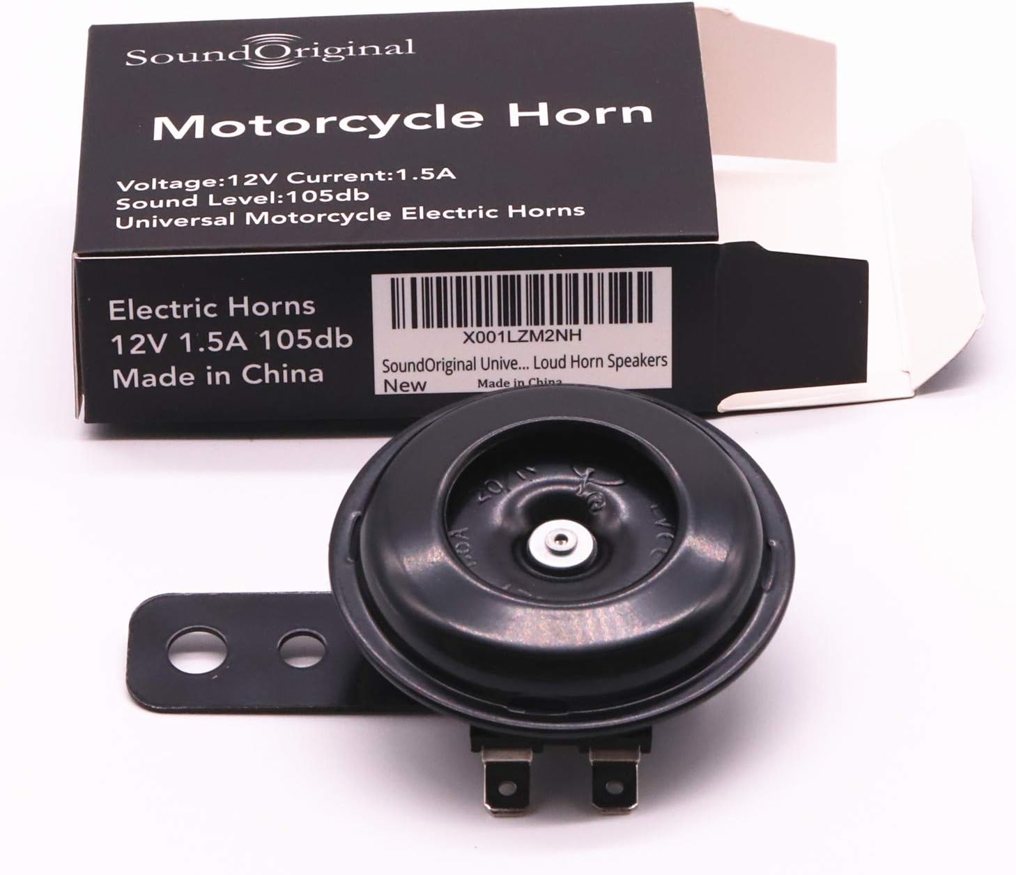 105dB Loud Motorcycle Electric Horn Kit, 12V Waterproof Warning Speaker for Traffic Safety, Universal Replacement for ATV, Dirt Bike