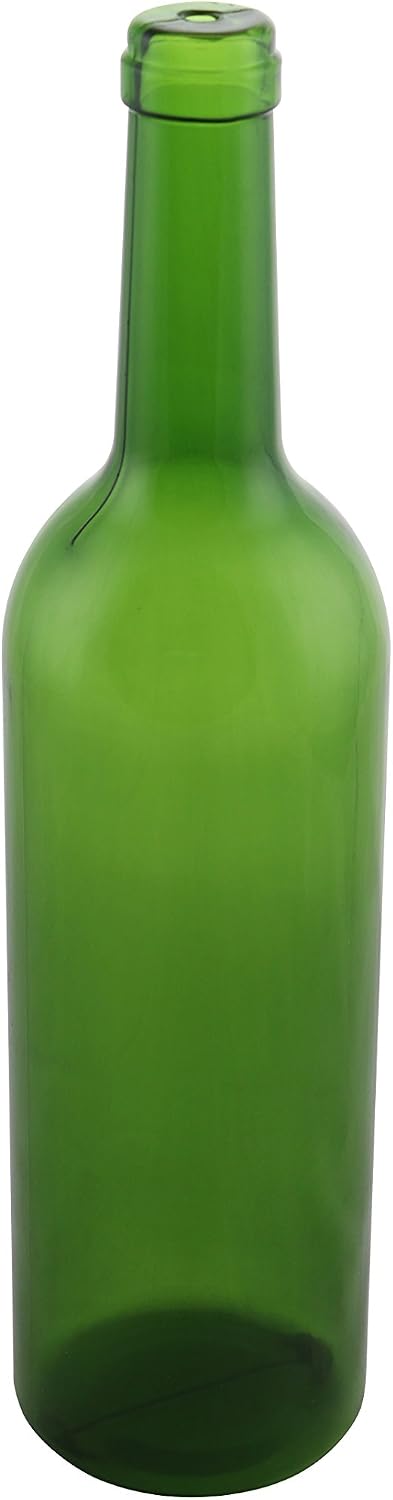 12" Green Plastic Wine Bottle Display Set of 6