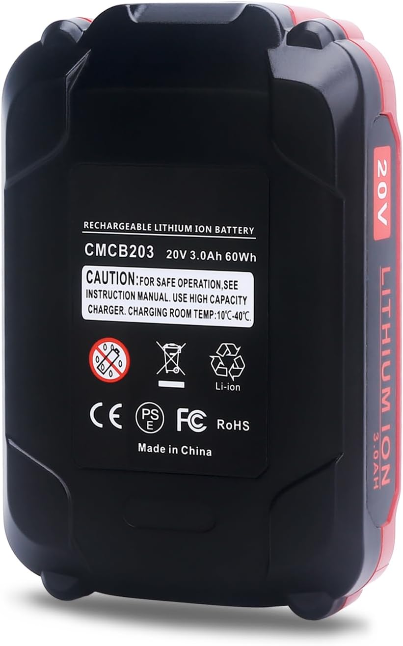 Elefly 20V CMCB202 Battery Compatible with Craftsman V20 Lithium Ion Battery CMCB202-2 CMCB201 CMCB204