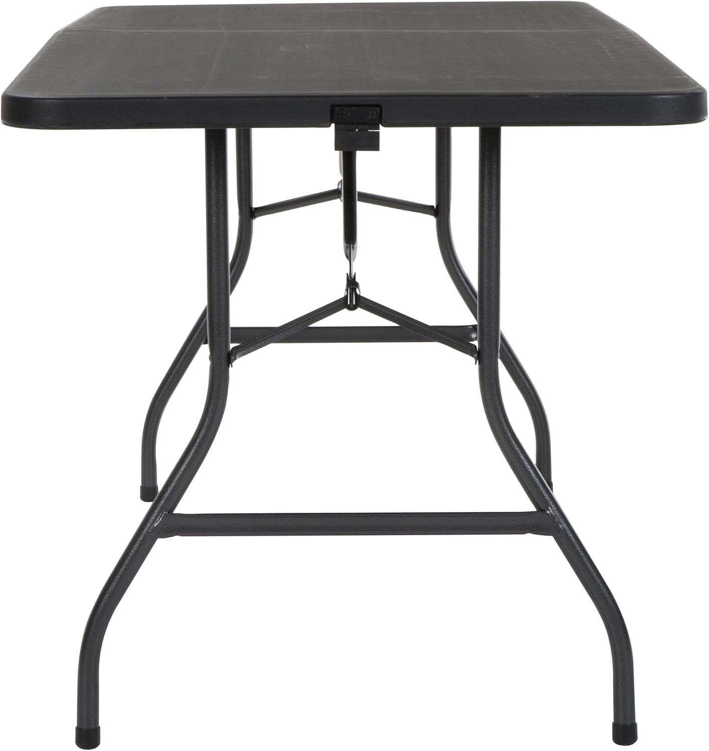 Cosco 6ft Fold-in-Half Blow Molded Folding Table, Indoor/Outdoor, Comfort Handle, Lightweight Plastic Construction - White
