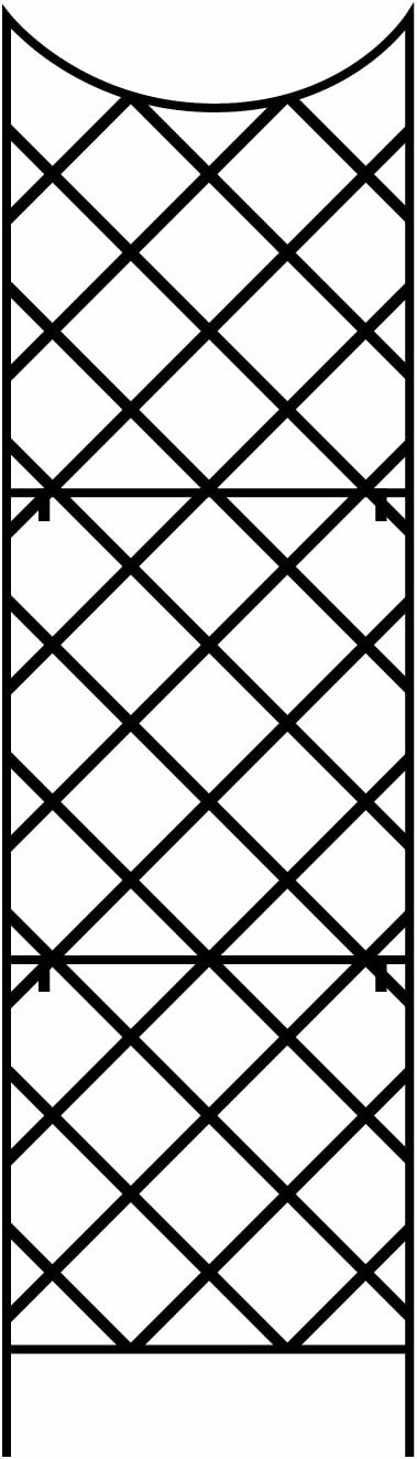 Panacea 89655 Giant Trellis, Includes Wall-Mounting Brackets, Steel, 108-Inch Height by 30-Inch Width, Black