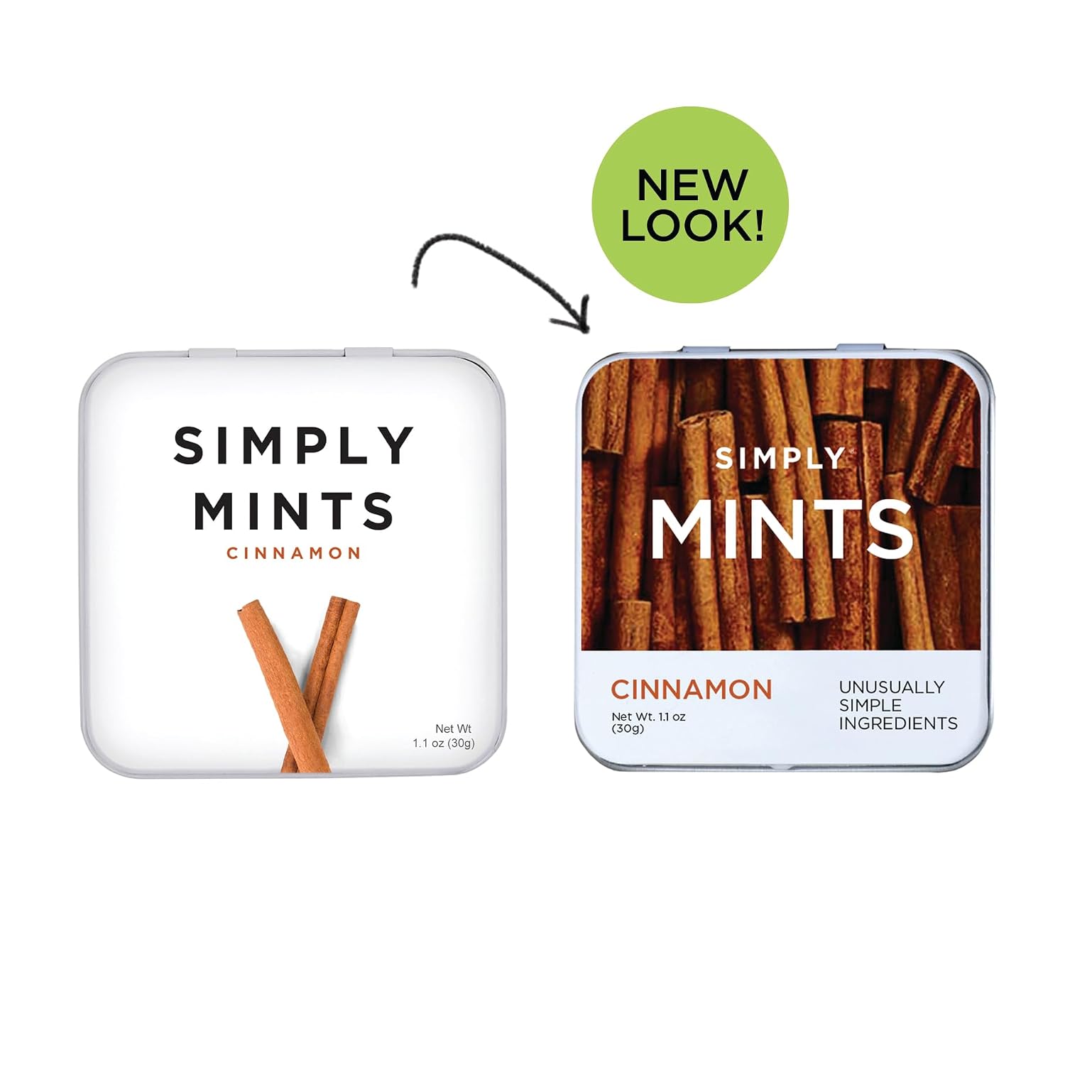 SIMPLY MINTS Natural Peppermint Breath Mints, 6 Pack (180 Pieces), Made With Real Peppermint Oil | Aspartame-Free, Sorbitol-Free, Xylitol-Free, Vegan, Kosher, Non-GMO