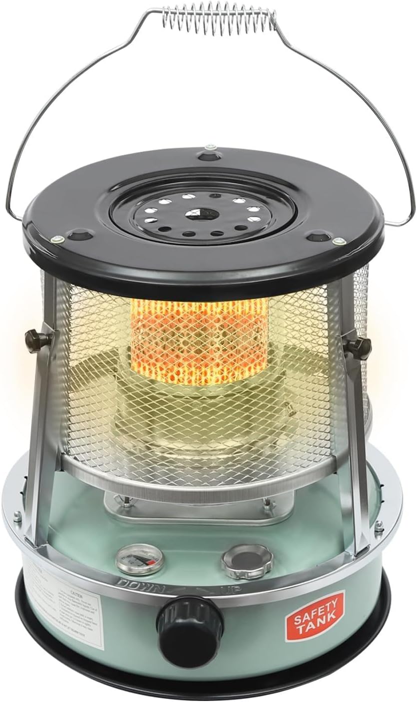 9000 BTU Portable Kerosene Heater, 2600W Lightweight Kerosene Stove for Indoor & Outdoor Use, Non Electric Heater for Survival Emergency, Fishing, Hunting, Hiking