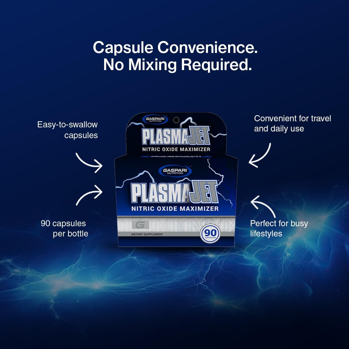 Gaspari Nutrition PlasmaJet, Supports Weight Management, N.O. Nitric Oxide Maximizer, Increased Lean Mass and Strength