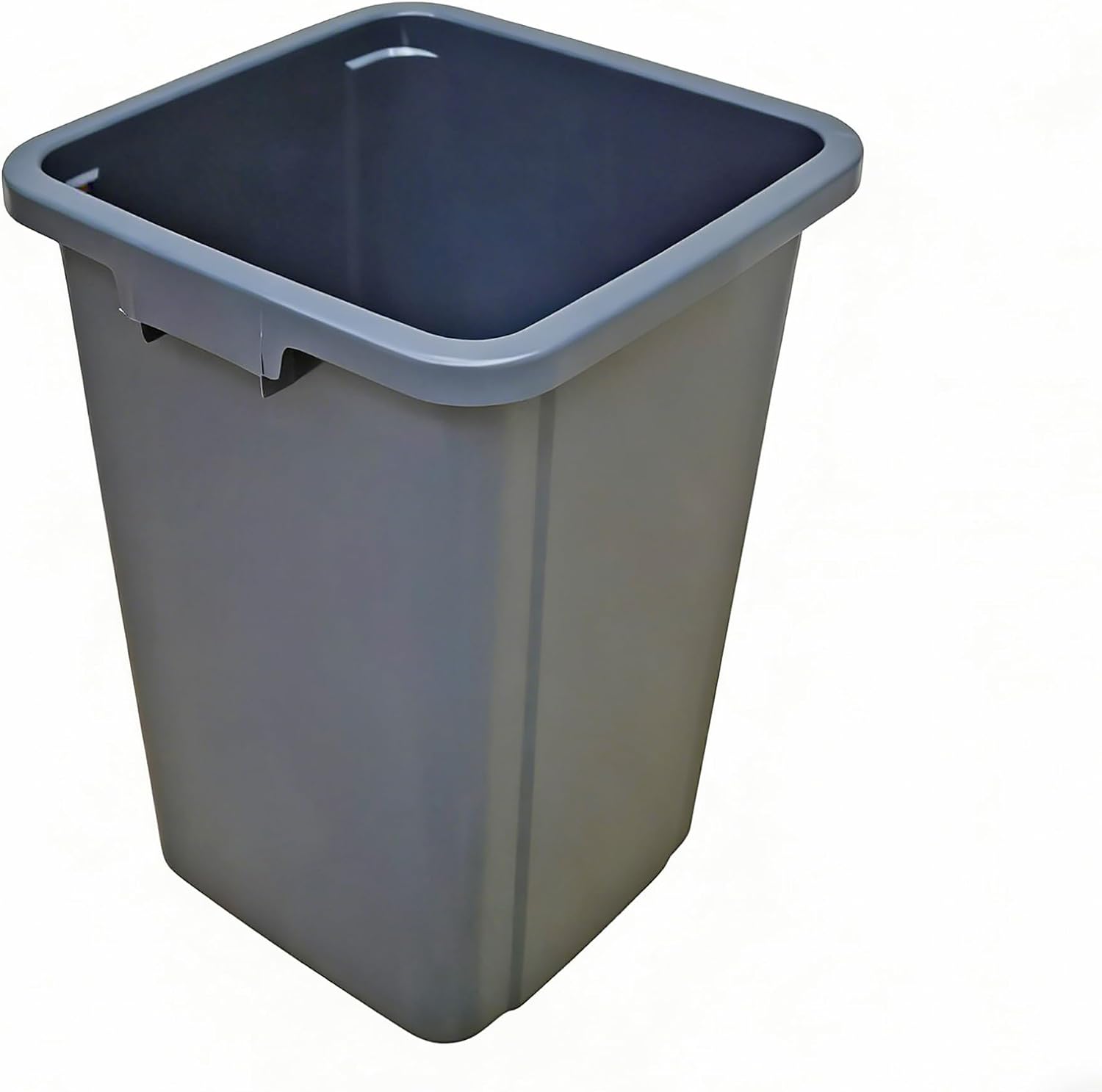 FixtureDisplays® 26 Gallon Square Grey Trash Can Black Garbage Waste Bin Container Heavy Duty Receptacle 19.3x19.3x26" 15052
