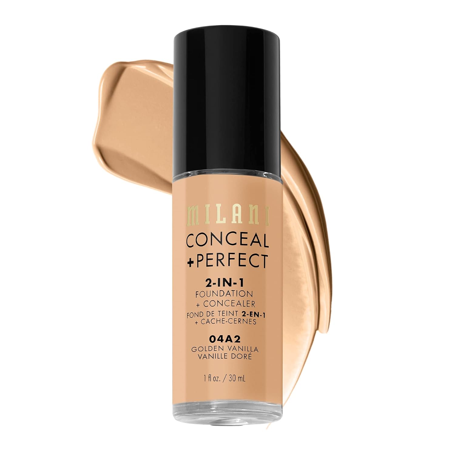 Milani Conceal + Perfect 2-in-1 Foundation + Concealer Makeup -13-Chestnut | Medium-To-Full Coverage, Natural-Matte Finish. Under Eye Corrector, Cover Redness & Imperfections. Waterproof & Sweat-Proof.