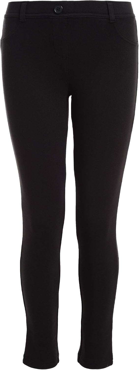 Nautica Girls' School Uniform Stretch Interlock Jegging