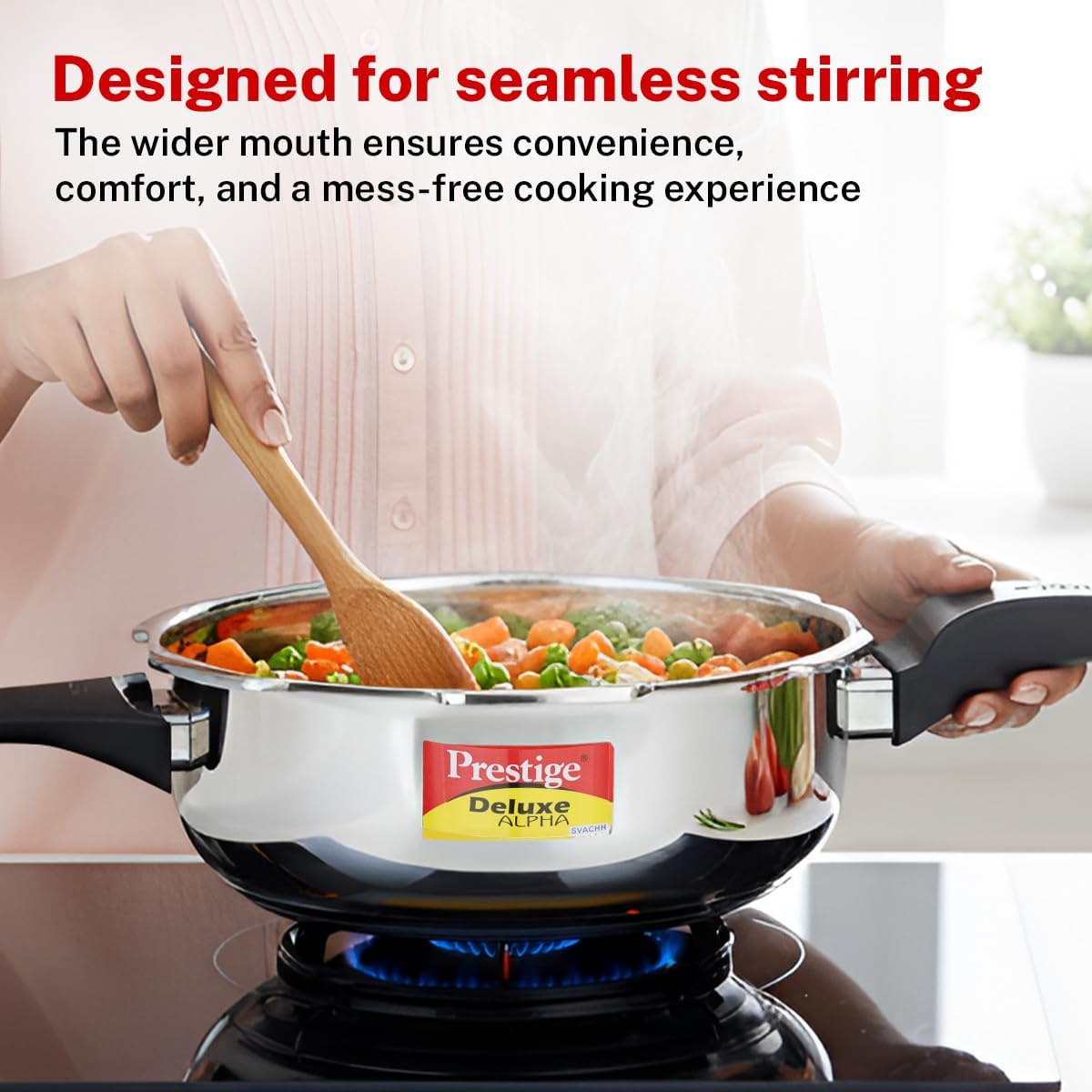 Prestige PRASVSP PRESSURE COOKER, Senior Pan 4L, SILVER
