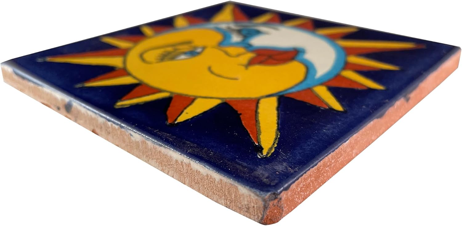 4.2x4.2 9 pcs Sun and Moon Talavera Mexican Tile